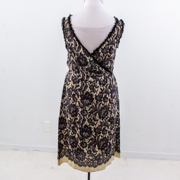 Moschino L Silk Reversible Lace Print Midi Dress - Picture 10 of 16